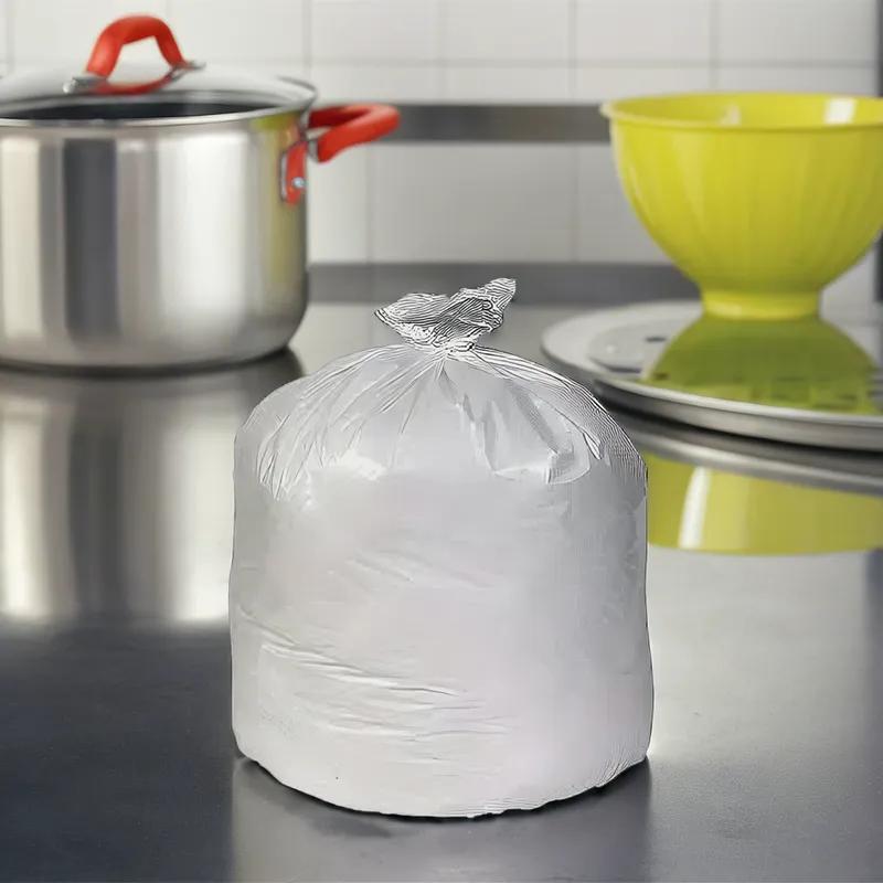 Can Liner 16X14X36 IN White Plastic 1MIL 200/Case