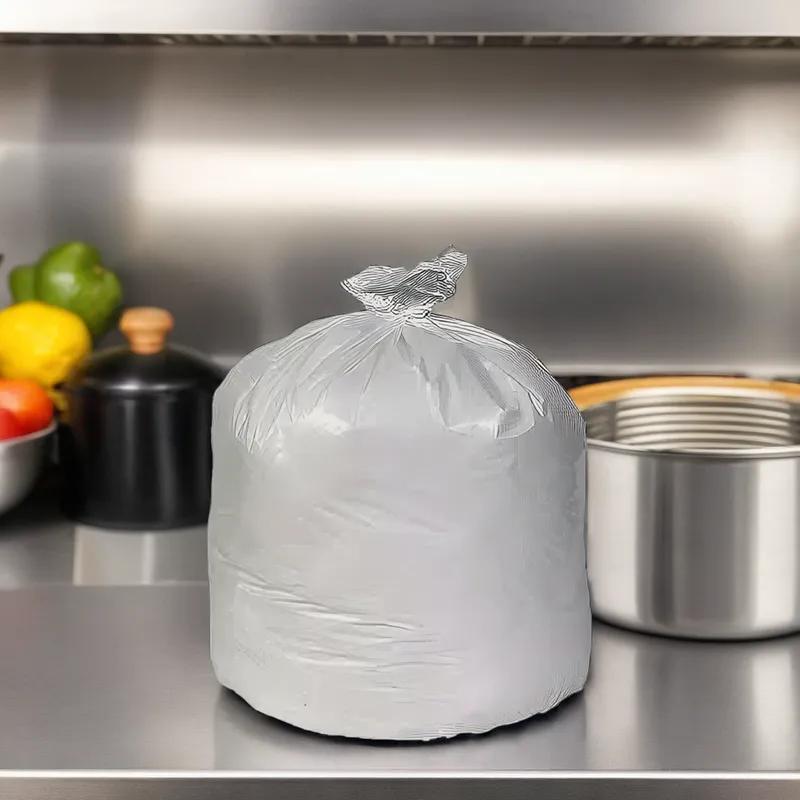 Can Liner 16X14X36 IN White Plastic 1MIL 200/Case