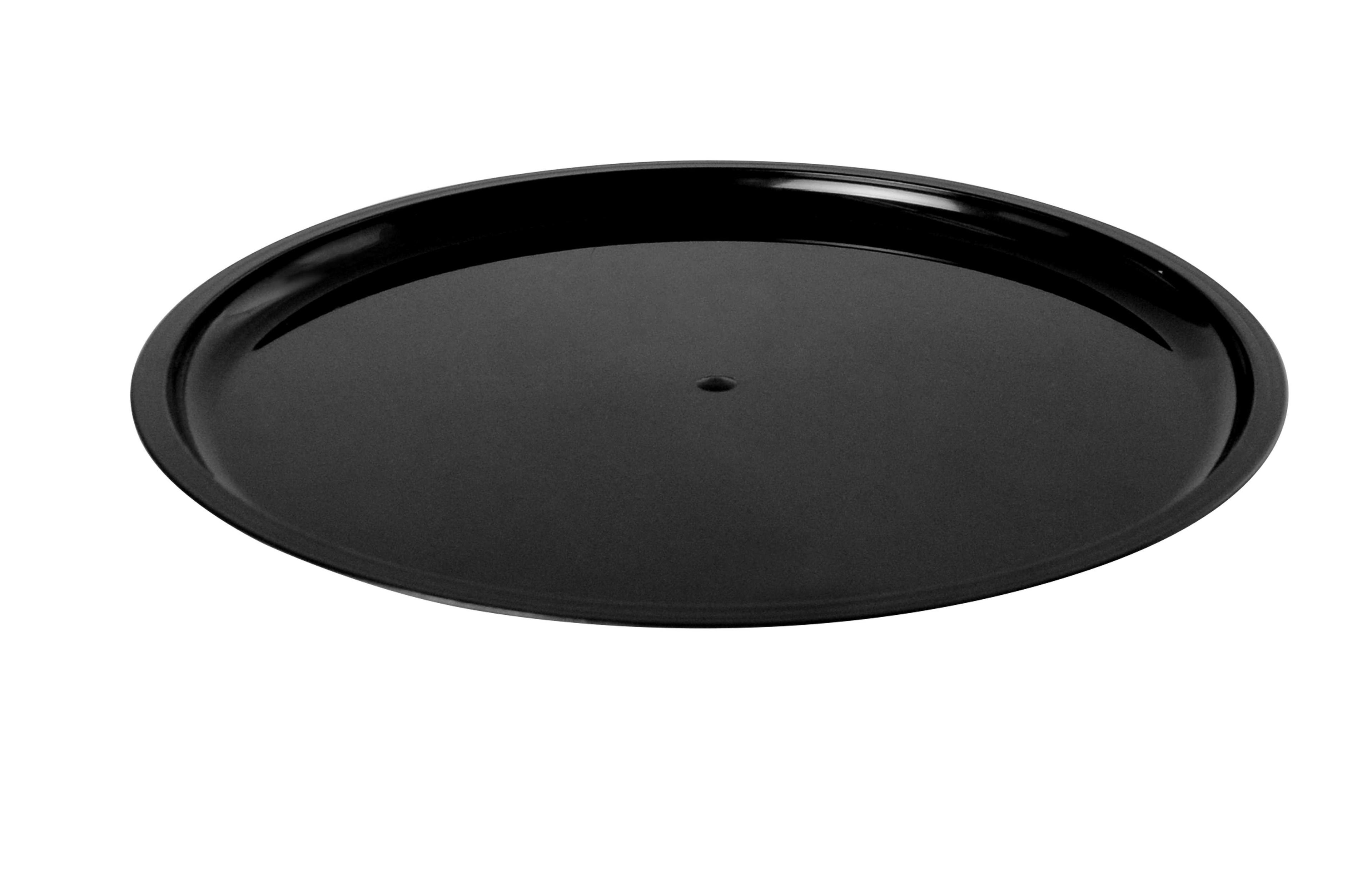 Platter Pleasers Serving Tray Base 22 IN Plastic Black Round 12/Case
