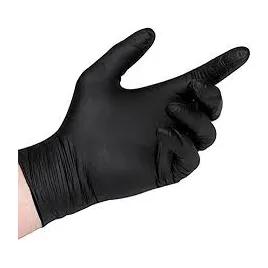 Examination Gloves XL Black Nitrile 100/Box