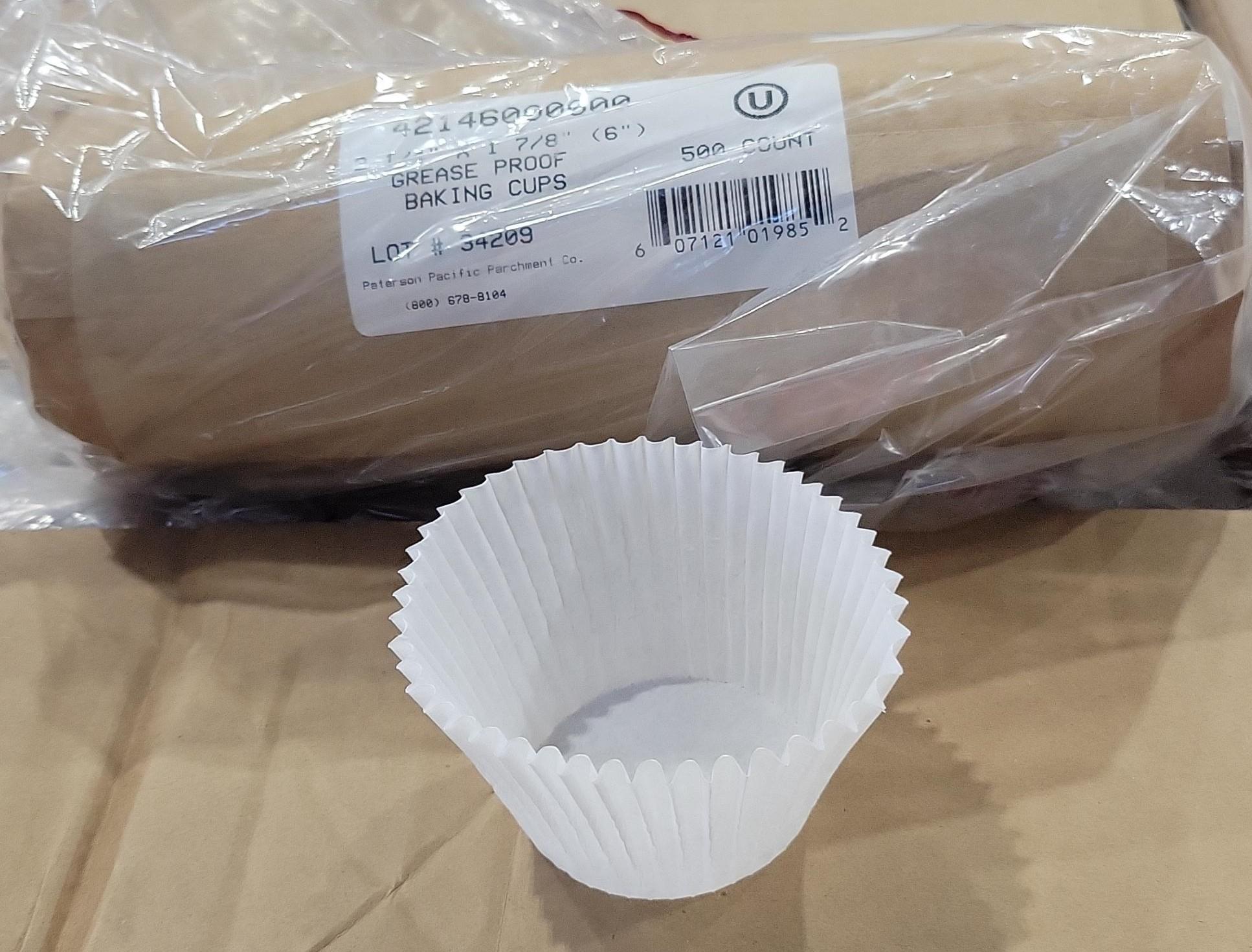 Mega Muffin Baking Cup 6X1.875X2.25 IN Greaseproof 10000/Case