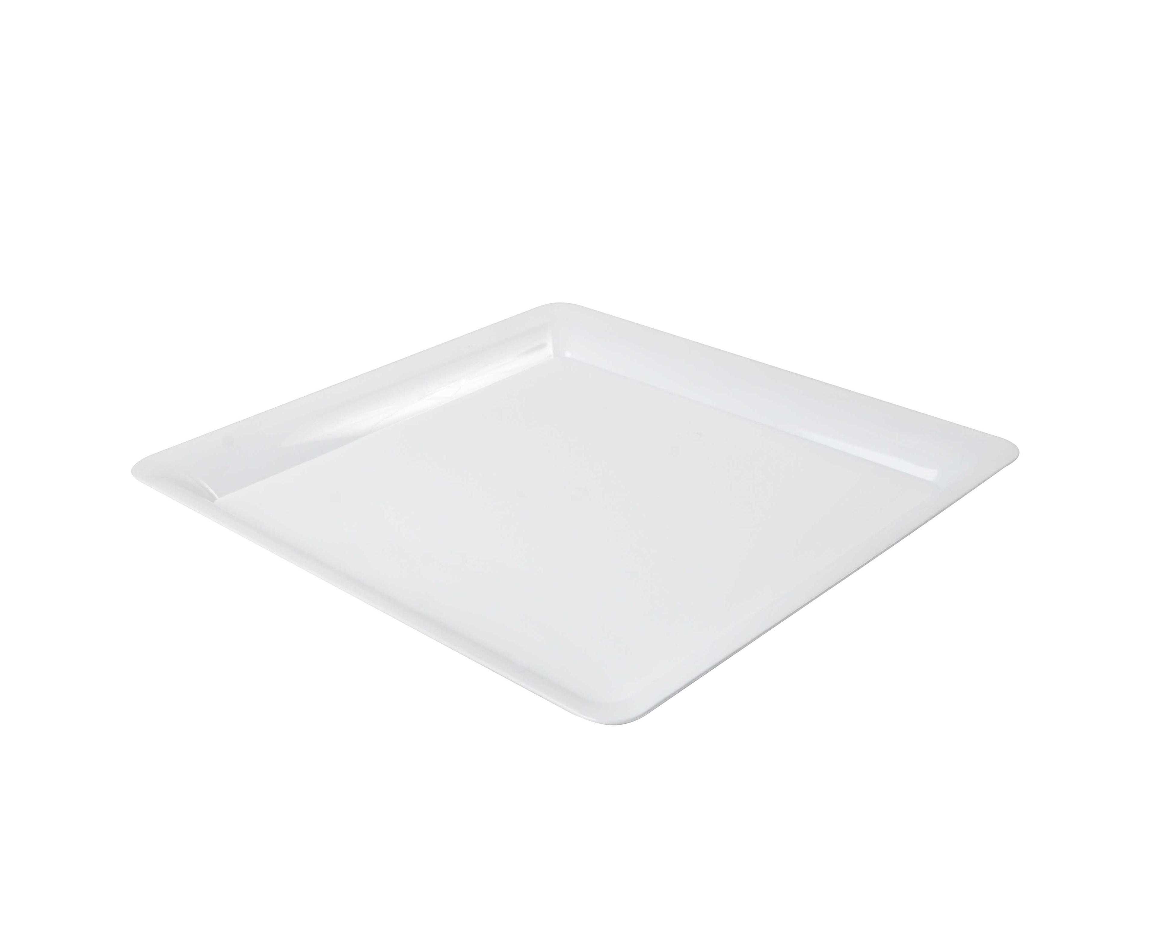 Platter Pleasers Serving Tray Base 12X12 IN Plastic White Square 25/Case