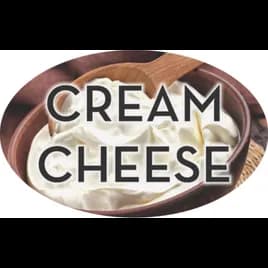 Cream Cheese Bakery Flavor Label 1.25X2 IN Oval 4 Color Process 500 Count/Roll 5 Rolls/Sleeve