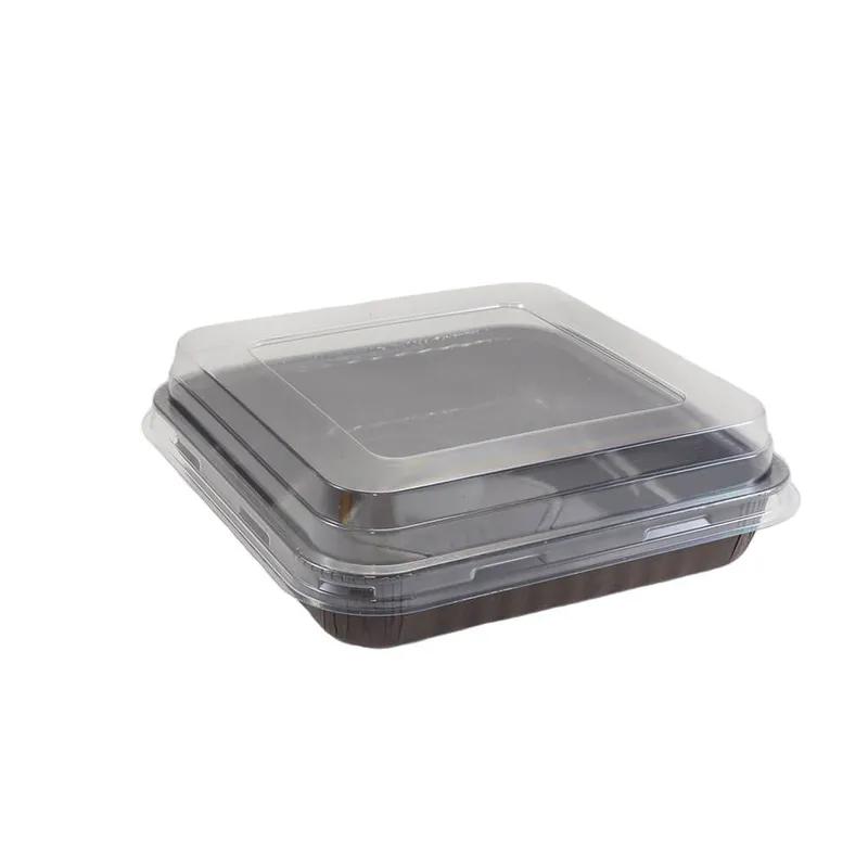 Lid Dome 8.375X8.375X1 IN PET Clear Square For 8x8 Baking Mold Freezer Safe 250/Case