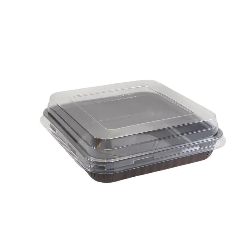 Lid Dome 8.375X8.375X1 IN PET Clear Square For 8x8 Baking Mold Freezer Safe 250/Case