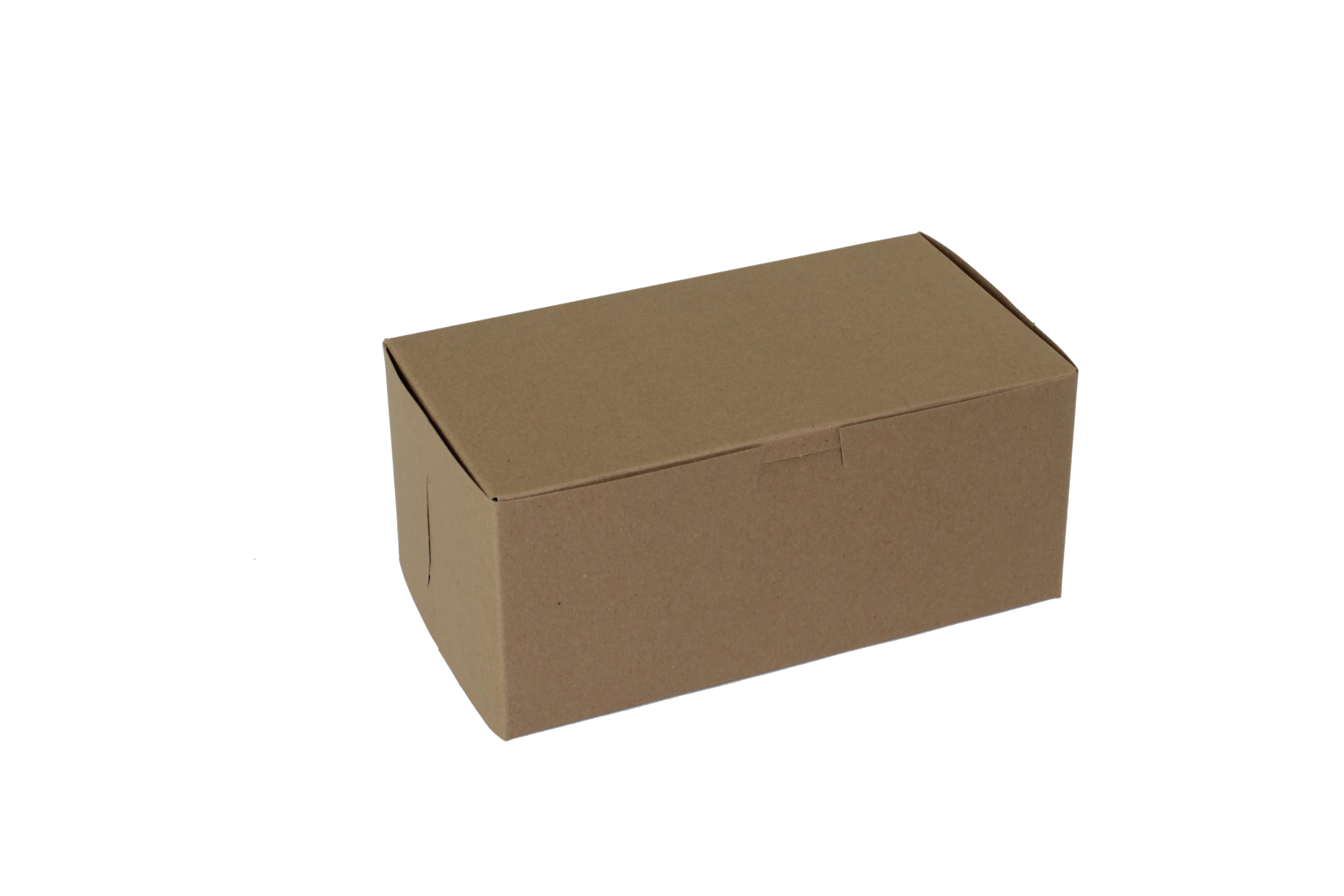Bakery Box 9X5X4 IN Paperboard Kraft Corner Lock 1-Piece 250/Case