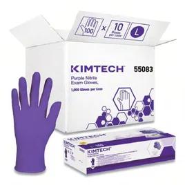 Kimtech™ KC500 Gloves Large (LG) Purple 6MIL Nitrile Powder-Free Beaded Cuff Textured Fingertips 100 Count/Box