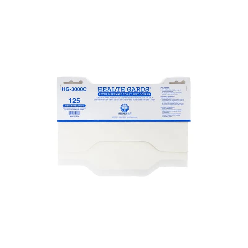 Health Gards® Toilet Seat Cover White Half-Fold Lever Dispensed 3000/Case