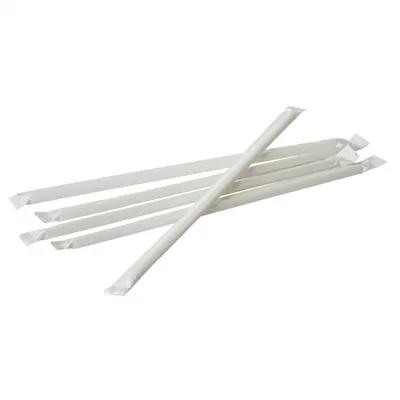 Jumbo Straw 0.22X7.75 IN Plastic Clear Wrapped 400/Pack