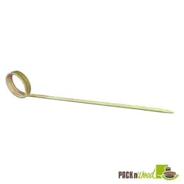 Side-Twisted Skewer 4.7 IN Bamboo Natural 100 Count/Pack 20 Packs/Case 2000 Count/Case