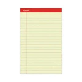 Universal® Legal Pad 8.5X14 IN Yellow Wide Rule Perforated 12/Pack