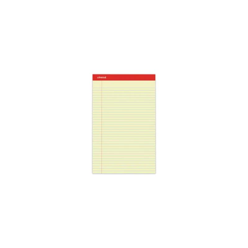 Universal® Legal Pad 8.5X14 IN Yellow Wide Rule Perforated 12/Pack
