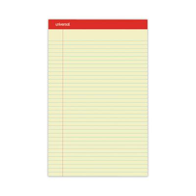 Universal® Legal Pad 8.5X14 IN Yellow Wide Rule Perforated 12/Pack