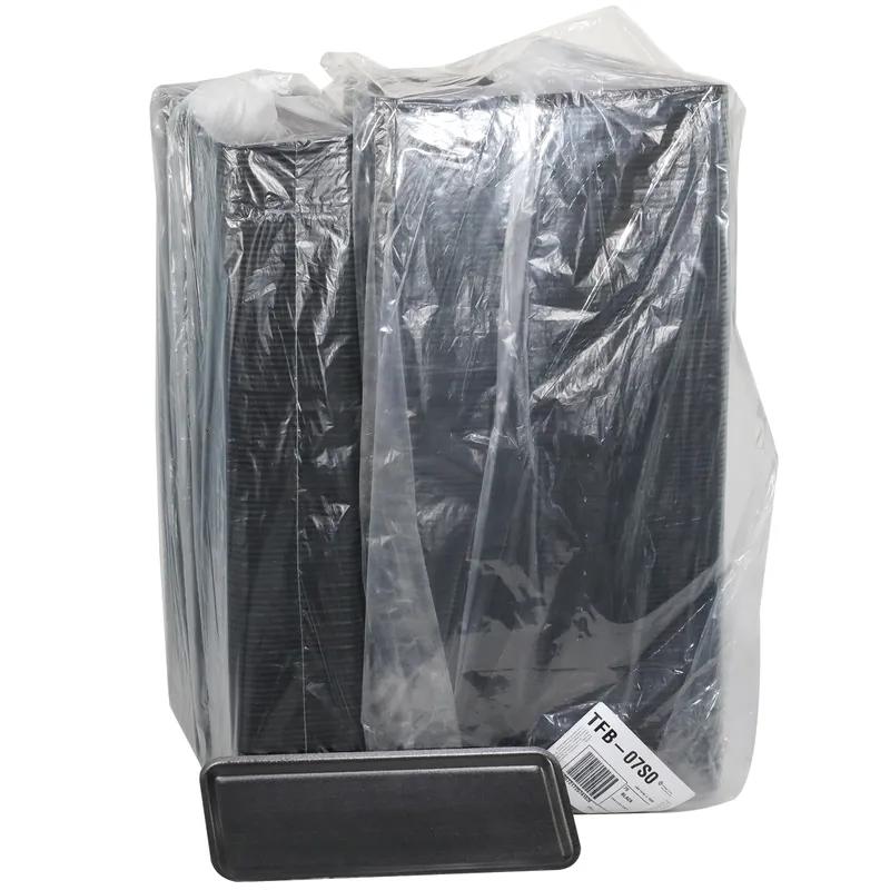 7S Meat Tray 14.625X5.625X0.67 IN Polystyrene Foam Black Rectangle 250/Case