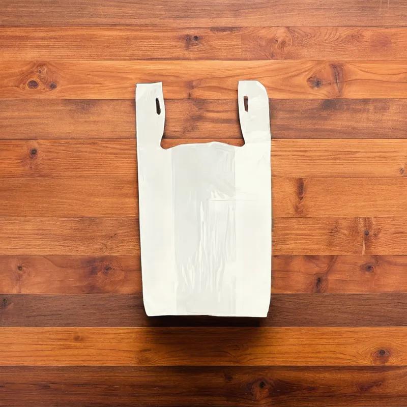 Bag 8X4X15 IN Plastic 13MIC White T-Sack 2000/Case