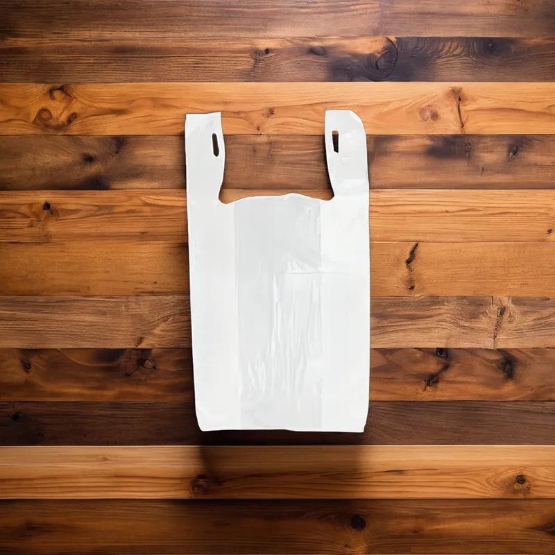 Bag 8X4X15 IN Plastic 13MIC White T-Sack 2000/Case