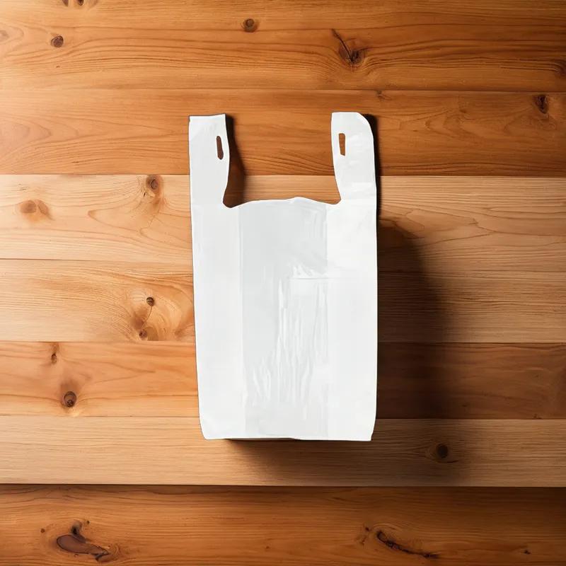 Bag 8X4X15 IN Plastic 13MIC White T-Sack 2000/Case