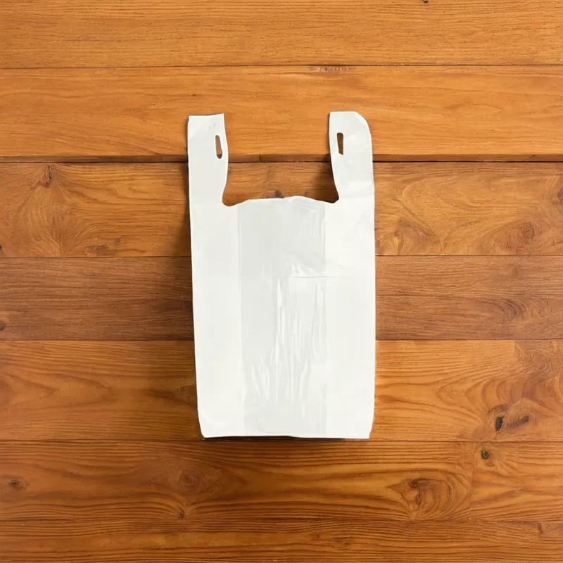 Bag 8X4X15 IN Plastic 13MIC White T-Sack 2000/Case