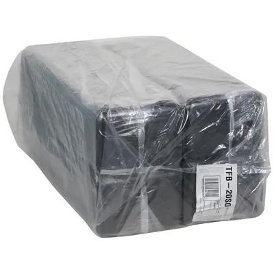 20S Supermarket Tray 8.7X6.2X0.65 IN Polystyrene Foam Black Rectangle 500/Case