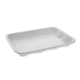 4D Meat Tray 9.5X7X1.25 IN 1 Compartment Polystyrene Foam White Rectangle 500/Case