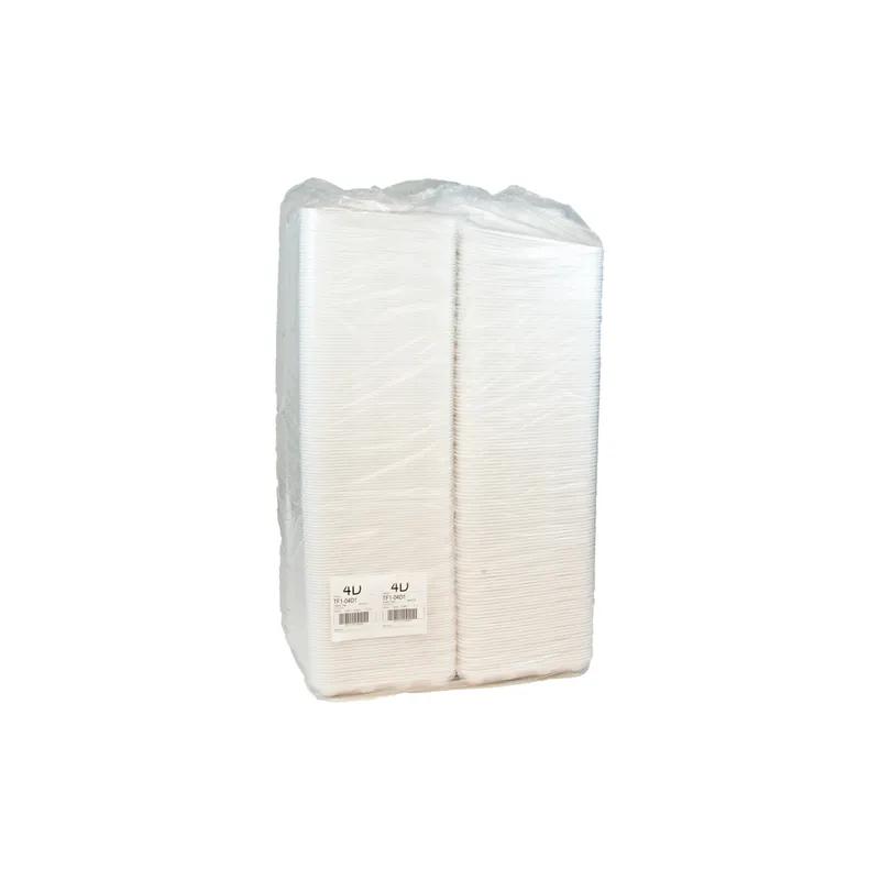 4D Meat Tray 9.5X7X1.25 IN 1 Compartment Polystyrene Foam White Rectangle 500/Case