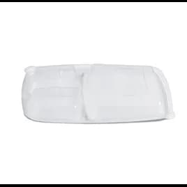 HomeFresh® Lid Dome 9.8X6.55X0.96 IN 3 Compartment PP Clear Rectangle For Compartment Tray Unhinged 200/Case
