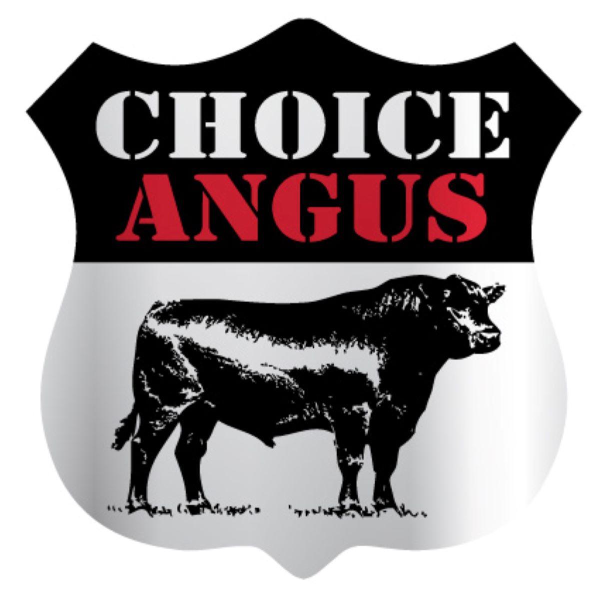 Choice Angus Meat Label 1.3X1.3 IN Red Black Silver Shield 1000 Count/Roll 25 Rolls/Case 25000 Count/Case
