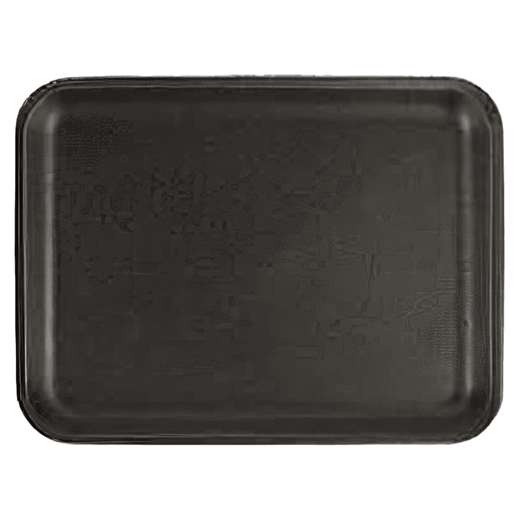 Dyne-A-Pak 20S Meat Tray 8.5X6.5X0.625 IN Polystyrene Foam Black 500/Case