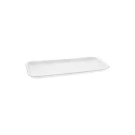 10S Supermarket Tray 10.75X5.7X0.65 IN 1 Compartment Polystyrene Foam White Rectangle 500/Case