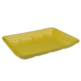 8H Supermarket Tray 10.58X8.33X1.18 IN 1 Compartment Polystyrene Foam Yellow Rectangle Heavy 400/Case