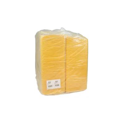 8H Supermarket Tray 10.58X8.33X1.18 IN 1 Compartment Polystyrene Foam Yellow Rectangle Heavy 400/Case