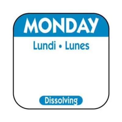 Monday Label 0.75 IN Dissolvable 1000/Roll
