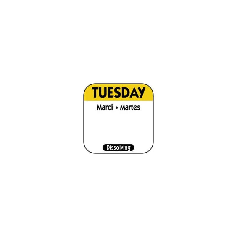 Tuesday Label 0.75 IN Dissolvable 1000/Roll