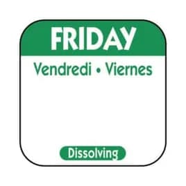 Friday Label 0.75 IN Dissolvable 1000/Roll