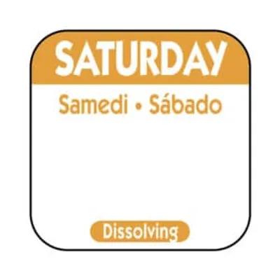 Saturday Label 0.75 IN Dissolvable 1000/Roll