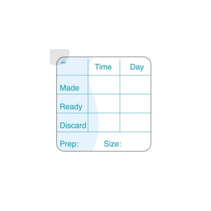 DissolveMark® Pull Thaw Discard Label 2X2 IN White Square Dissolvable 250/Roll