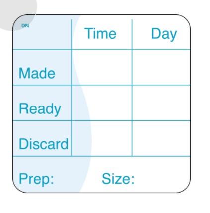 DissolveMark® Pull Thaw Discard Label 2X2 IN White Square Dissolvable 250/Roll