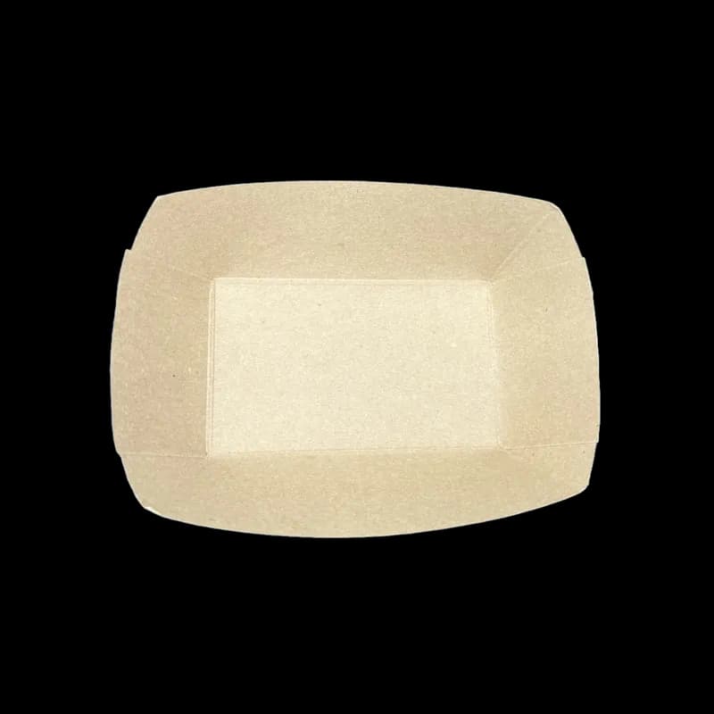 Food Tray 2.5 LB Paper Kraft Rectangle 500/Case