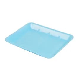 8H Supermarket Tray 10.58X8.33X1.18 IN Polystyrene Foam Blue Rectangle Heavy 400/Case