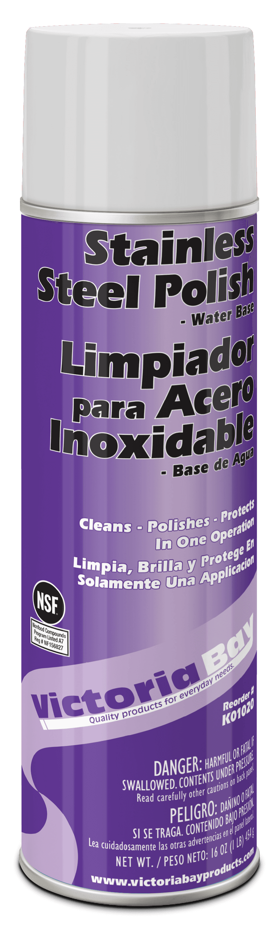 Victoria Bay WB Stainless Steel Cleaner 16 FLOZ 12/Case