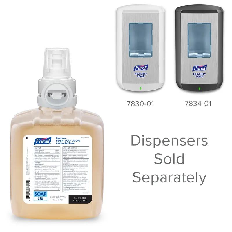 Purell® Hand Soap Foam 1200 mL 5.18X3.45X7.3 IN Unscented Fragrance Free Antimicrobial Healthcare 2% CHG For CS8 2/Case