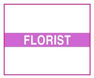 Florist Label Purple White 15000/Pack