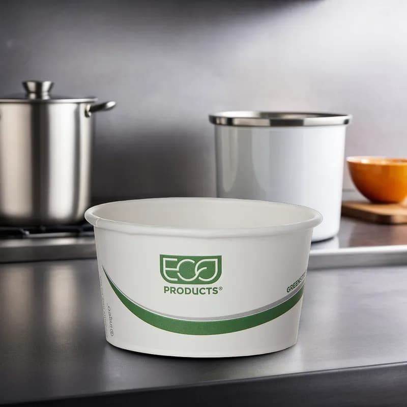 GreenStripe® Soup Food Container Base 12 OZ Paper White Round 500/Case