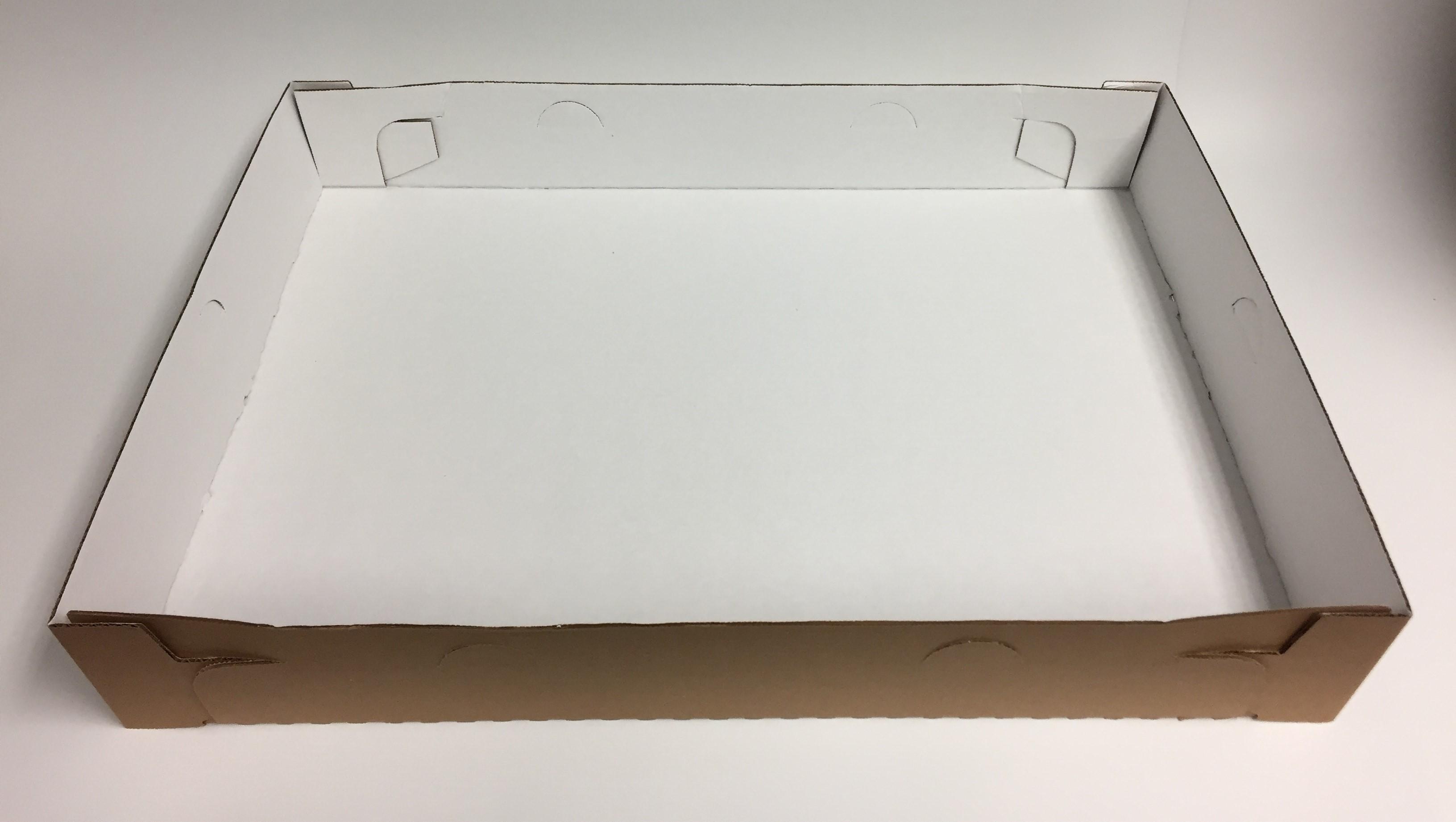 Cake Box Full Size 26X18X4 IN Paperboard White Corrugated Bottom 50/Case