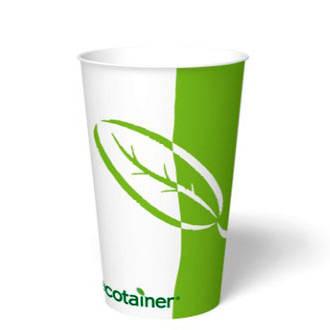 ecotainer Cold Cup 22 OZ PLA Paper White 1000/Case