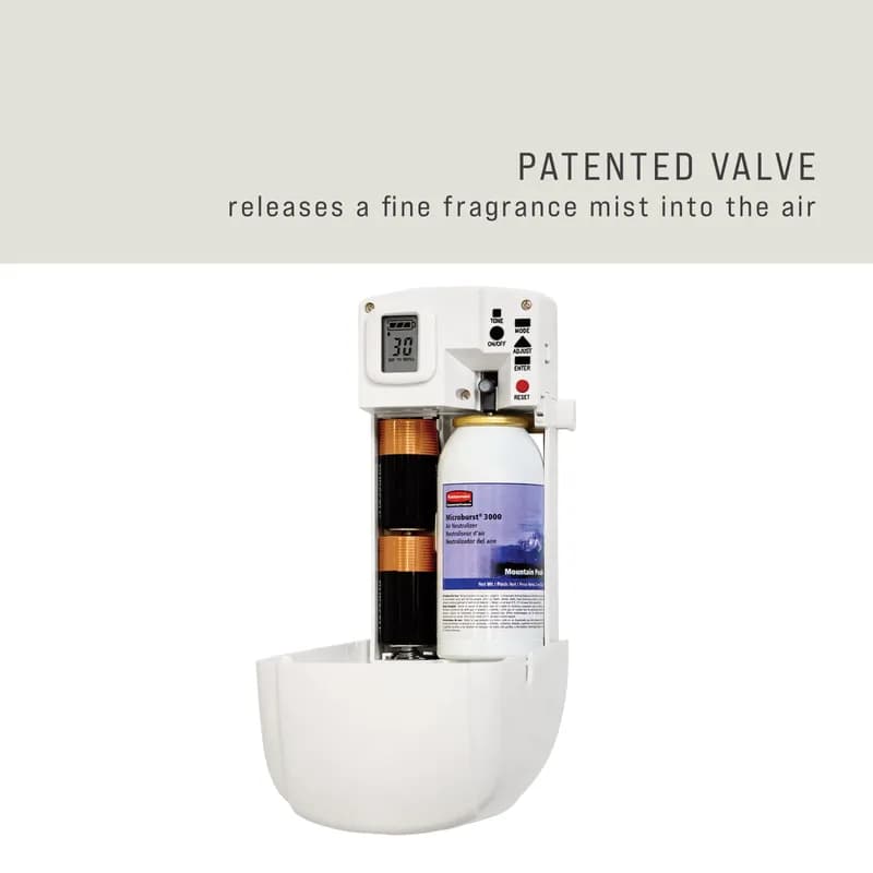 Microburst® 9000 Soap Dispenser 4.33X3.56X8.75 IN Chrome Plastic LCD Display 6/Case