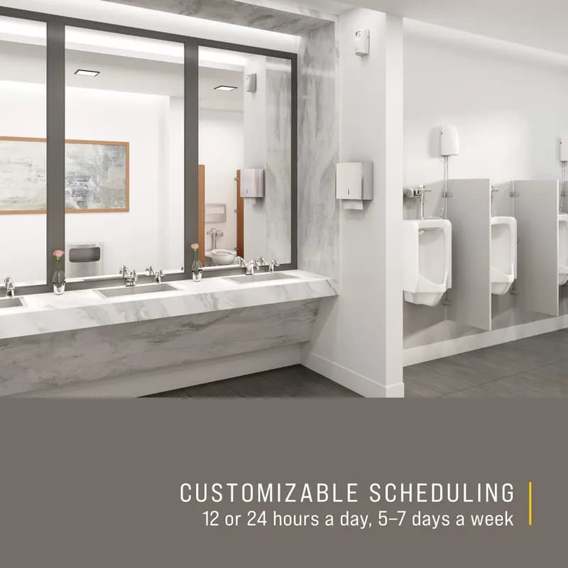 Microburst® 9000 Soap Dispenser 4.33X3.56X8.75 IN Chrome Plastic LCD Display 6/Case