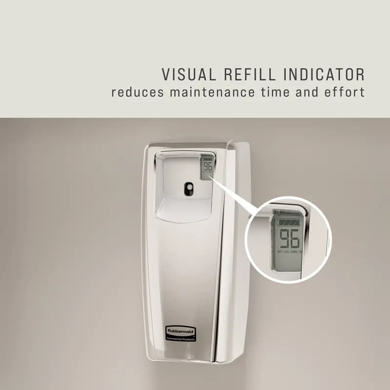 Microburst® 9000 Soap Dispenser 4.33X3.56X8.75 IN Chrome Plastic LCD Display 6/Case