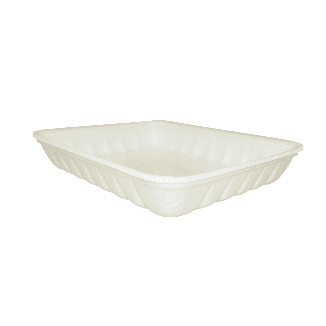 Dyne-A-Pak 809P Meat Tray 11.125X9.25X2 IN Polystyrene Foam White 200/Case