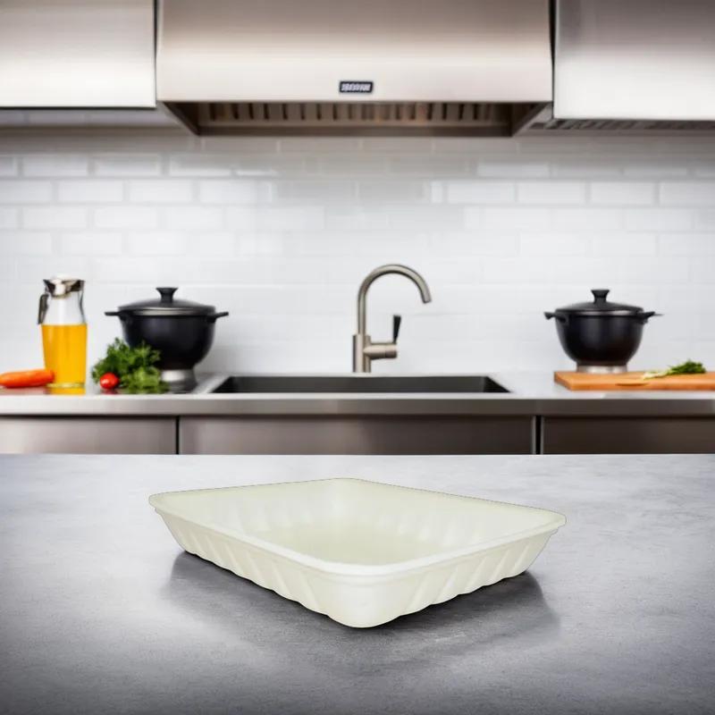 Dyne-A-Pak 809P Meat Tray 11.125X9.25X2 IN Polystyrene Foam White 200/Case